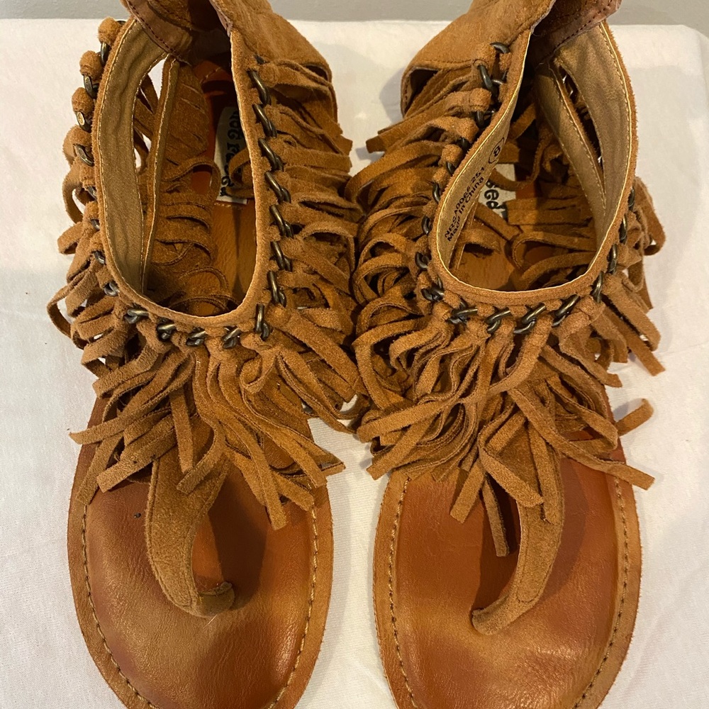 Not Rated Fringe Sandal - Size 8
